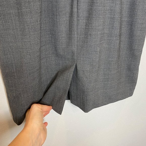 J Crew 365 Everyday Stretch Heather Gray Paneled Sheath Dress 00 P Knee Length - Picture 8 of 10